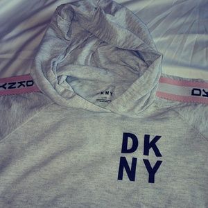 DKNY hooded sweatshirt dress